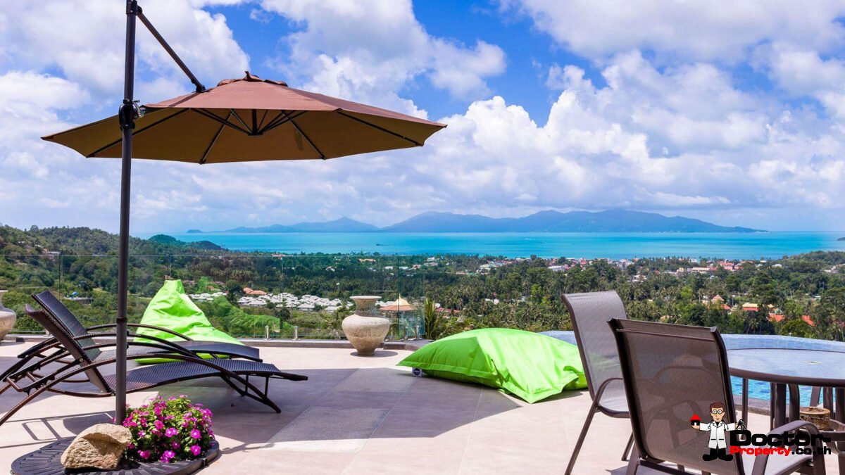 4 Bedroom Sea View Villa - Bophut - Koh Samui - for sale